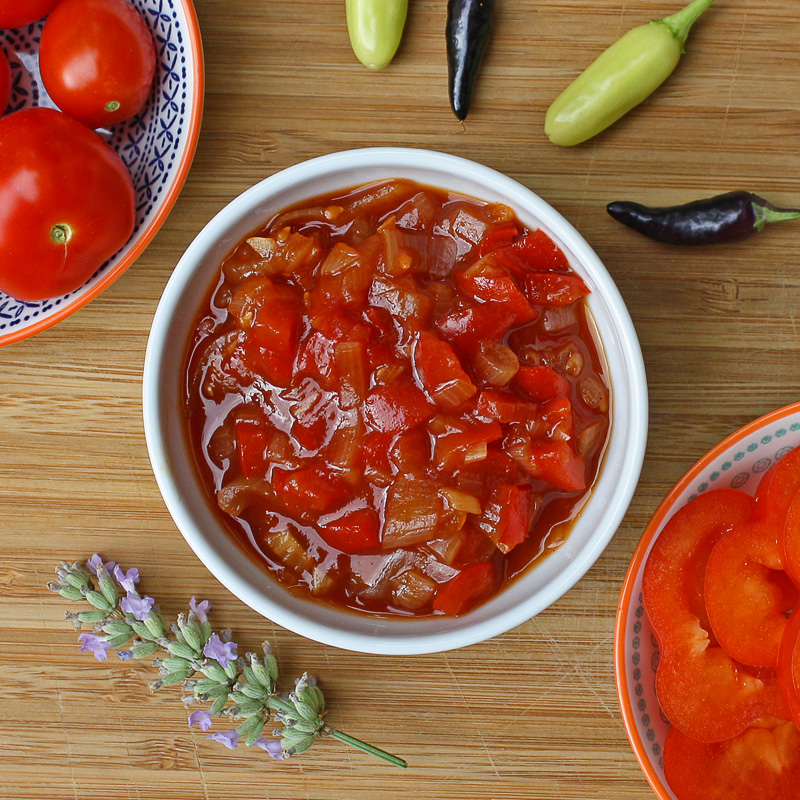 tomaten paprika relish rezept